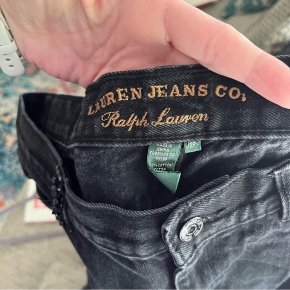 Lauren Jeans Co. Jeans Women's 12P Petite Black Beaded Embroidered - Picture 8 of 8